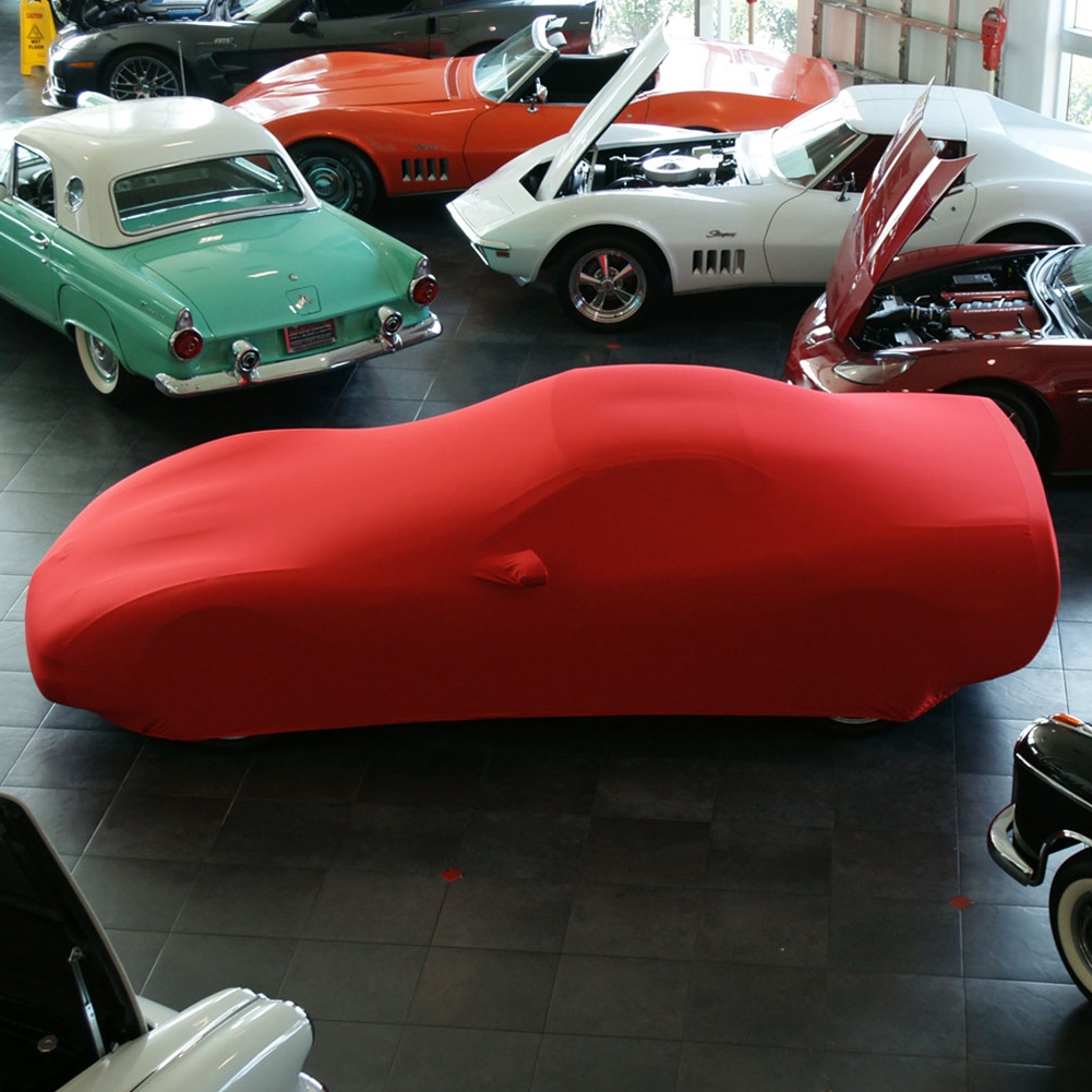Corvette Ultraguard Stretch Satin Car Cover - Red - Indoor